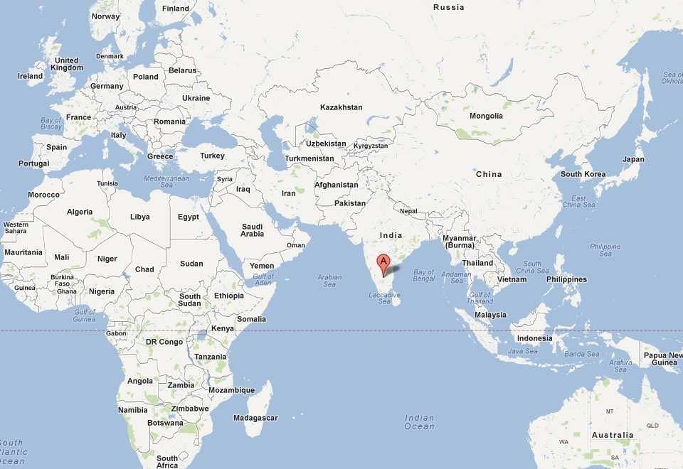 Bangalore í heiminum kort