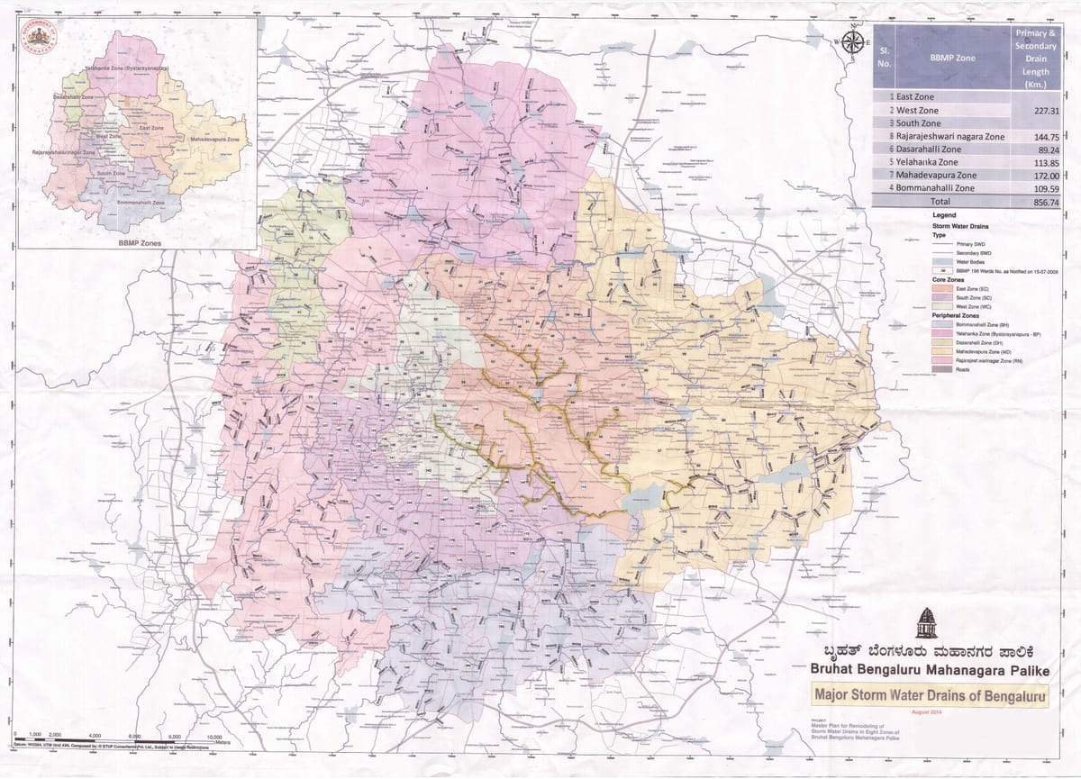 kort af BBMP rajakaluve
