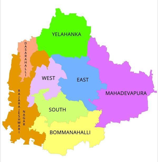 Bangalore BBMP ward kort
