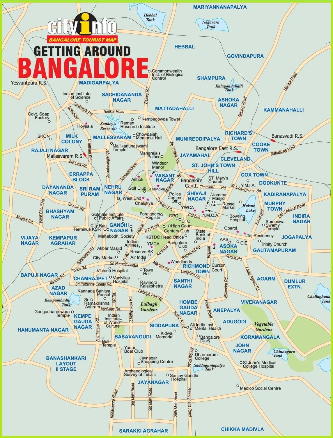 kort af Bengaluru