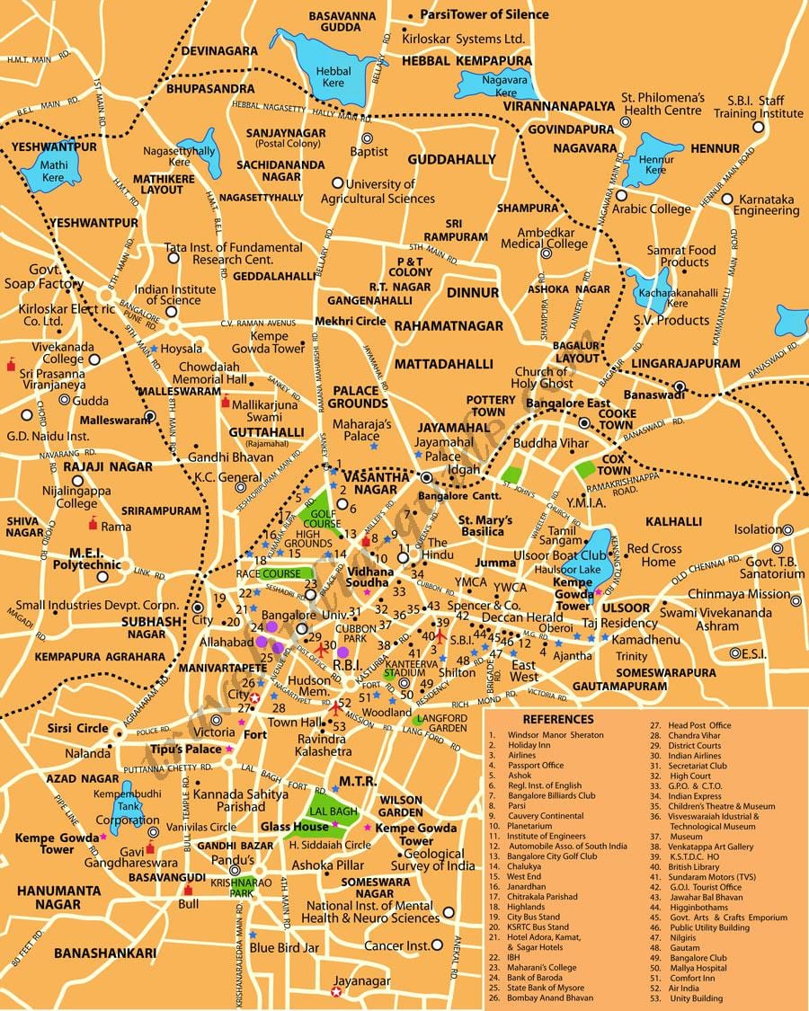Bangalore á kort